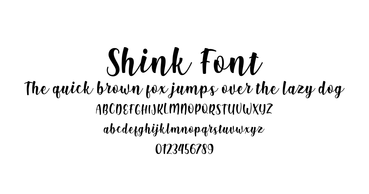 Shink Font font preview
