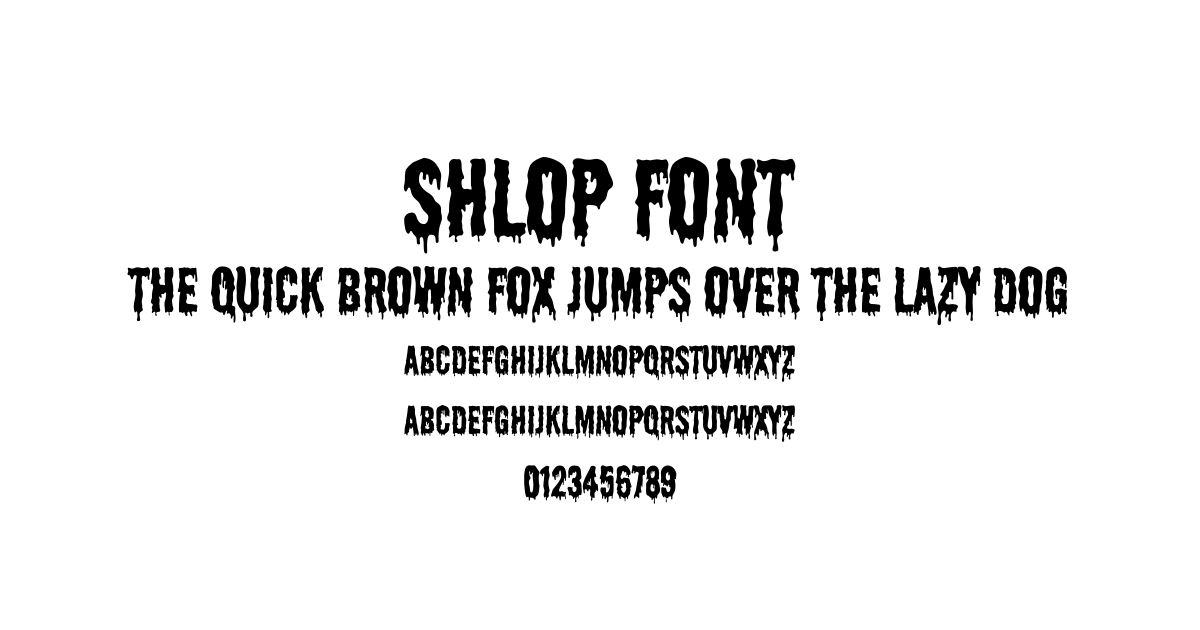 Shlop Font preview