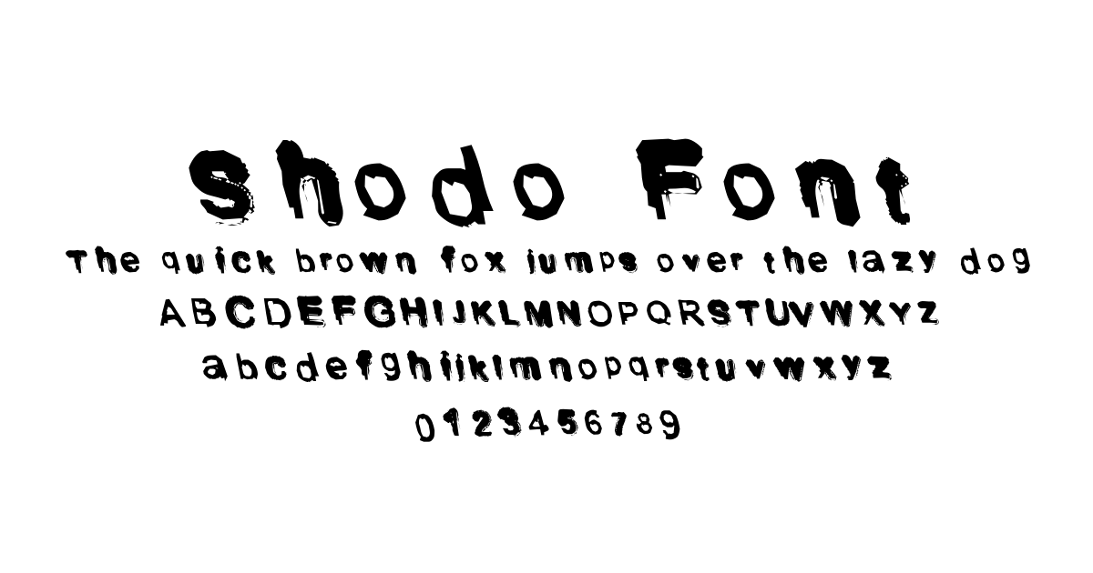 Shodo Font preview