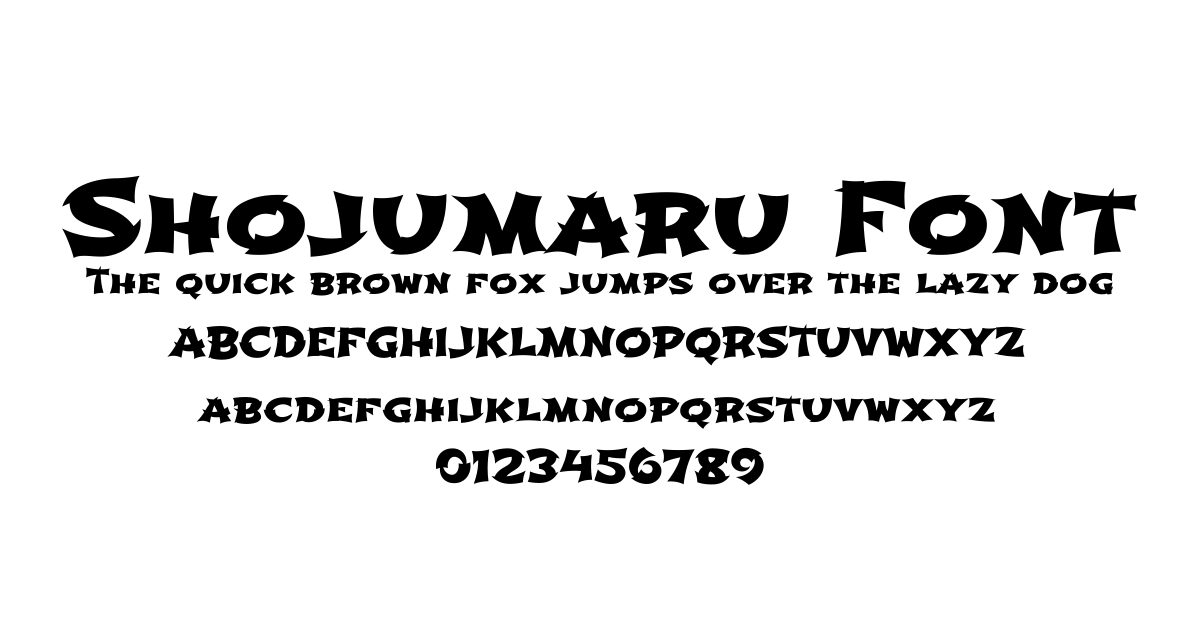 Shojumaru Font preview