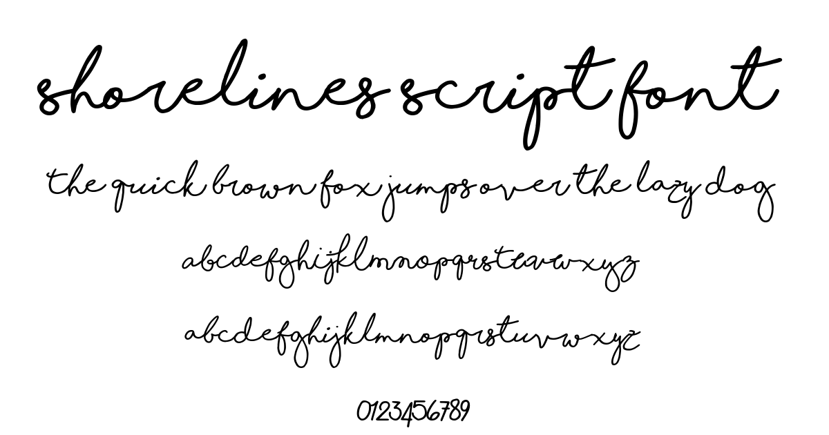 Shorelines Script Font font preview
