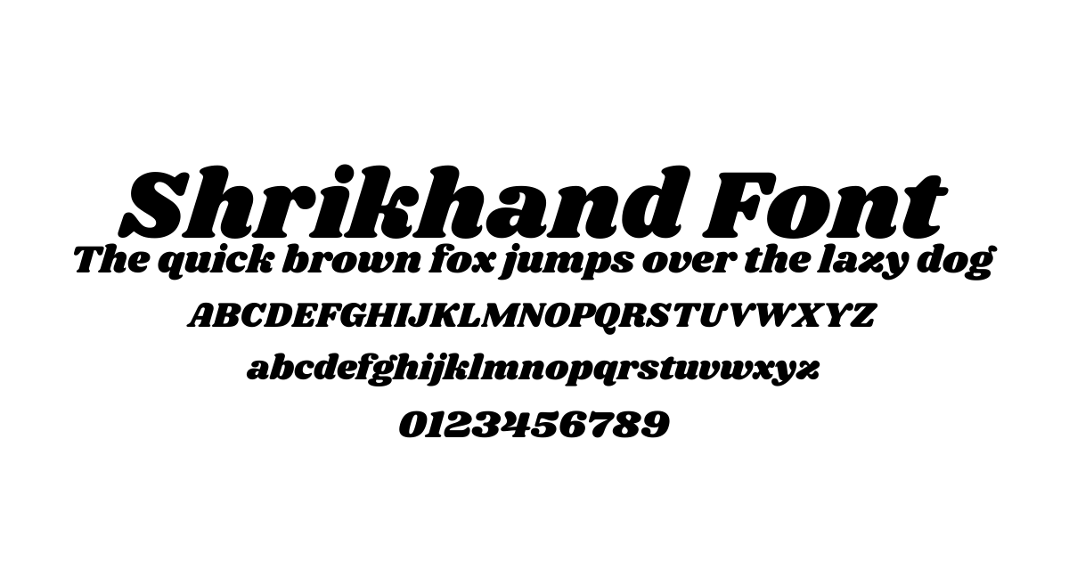 Shrikhand Font preview