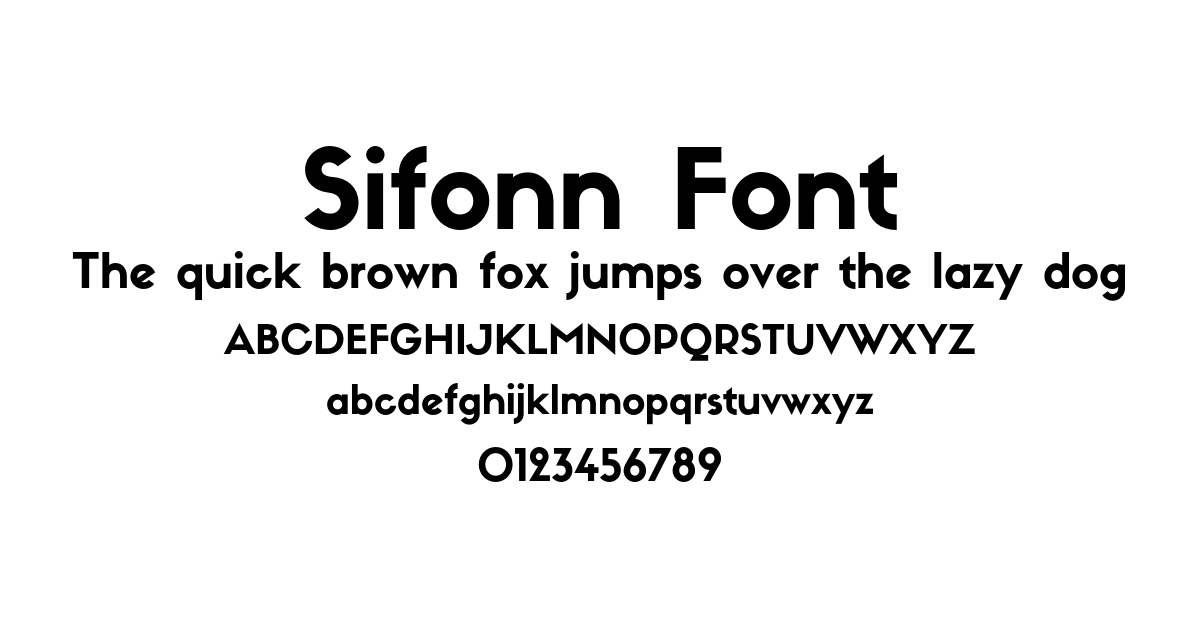 Sifonn Font preview