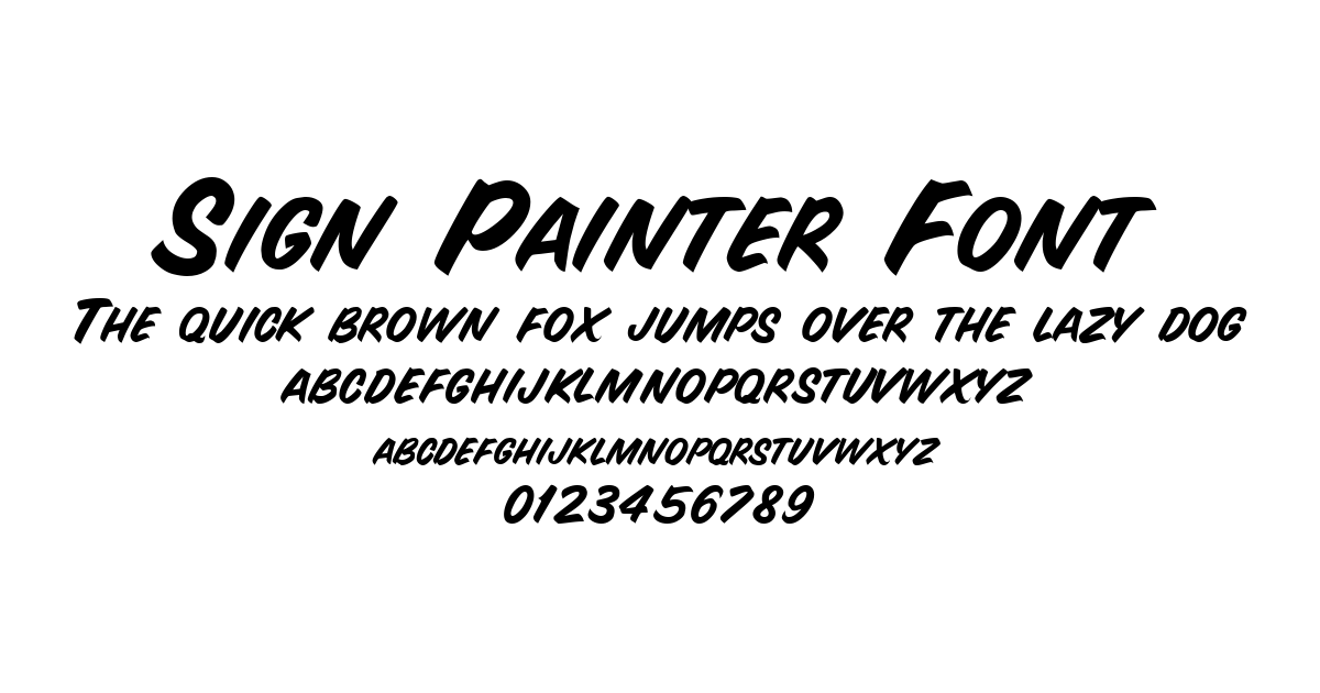 Sign Painter Font preview