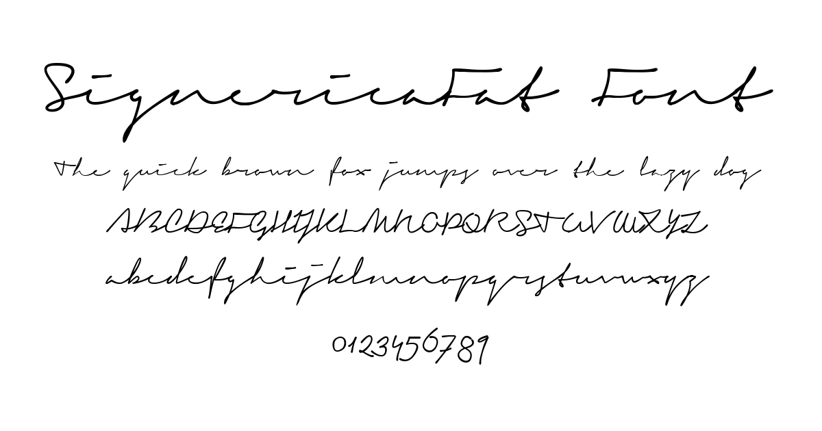 SignericaFat Font font preview
