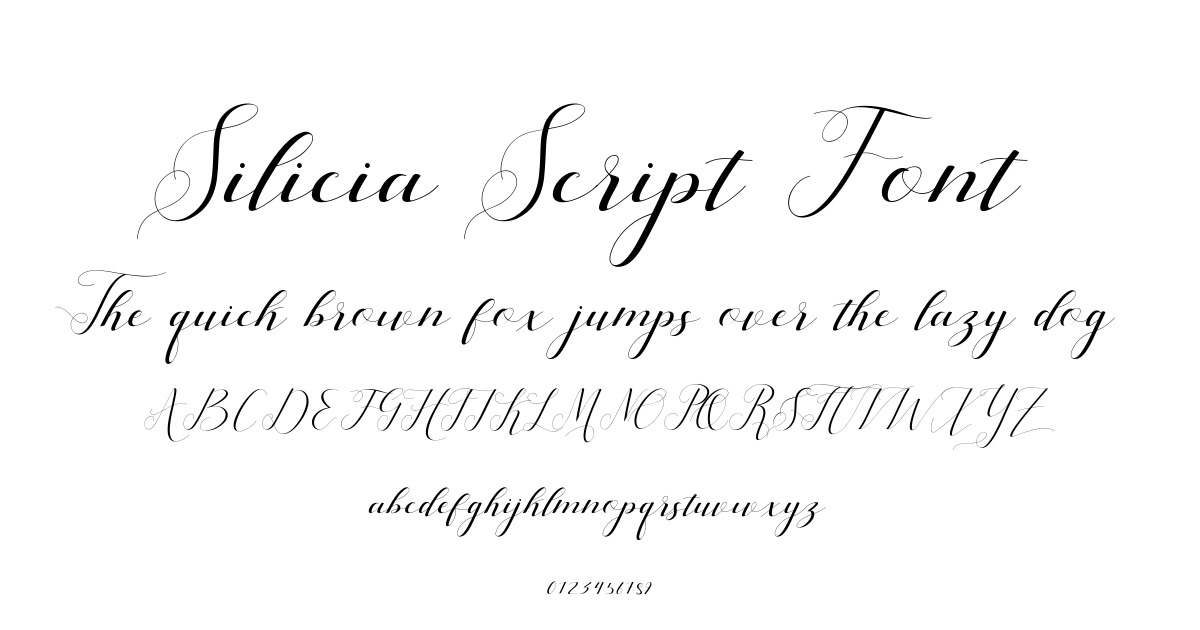 Silicia Script Font preview