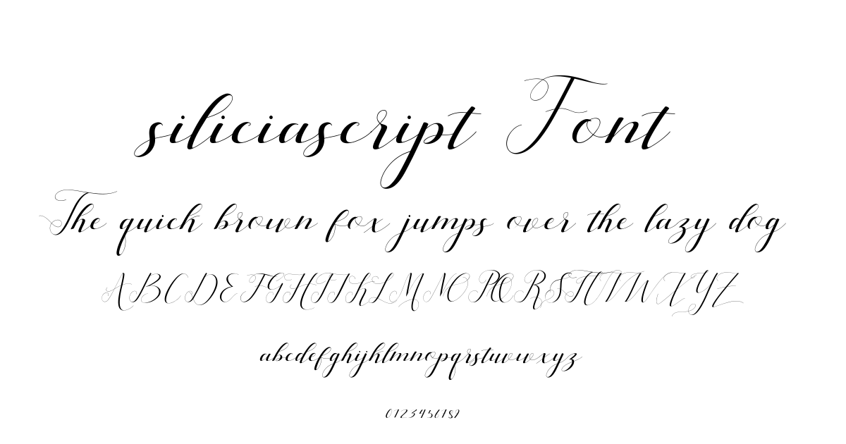 siliciascript Font font preview