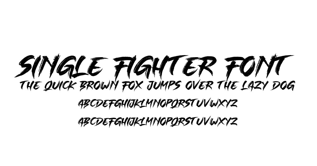 Single Fighter Font font preview
