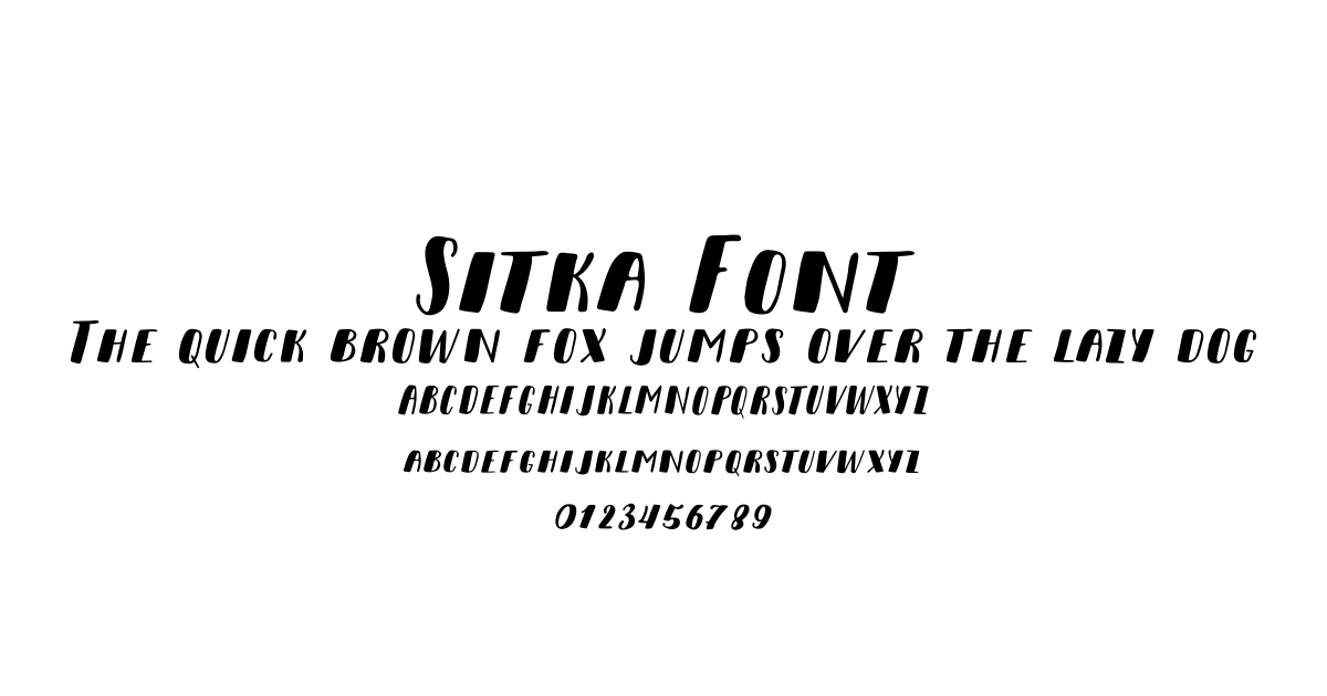 Sitka Font font preview