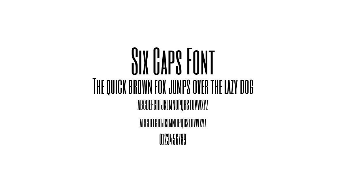 Six Caps Font preview