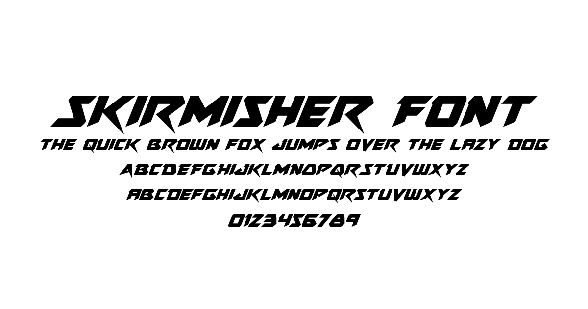 Skirmisher Font font preview