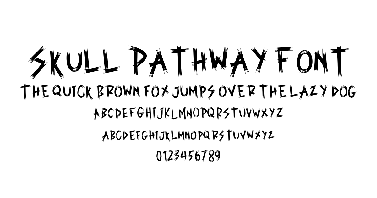 Skull Pathway Font preview