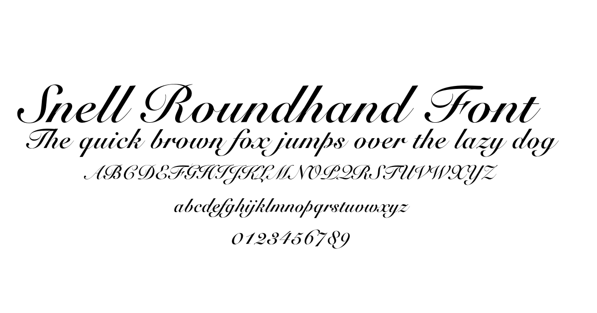Snell Roundhand Font preview