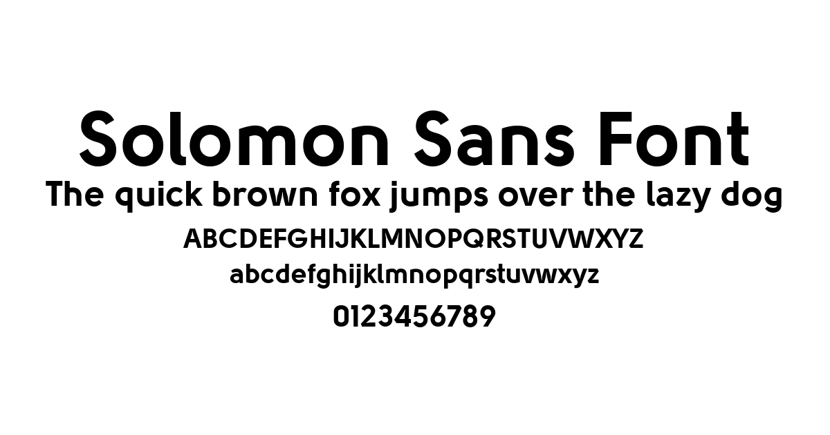 Solomon Sans Font font preview