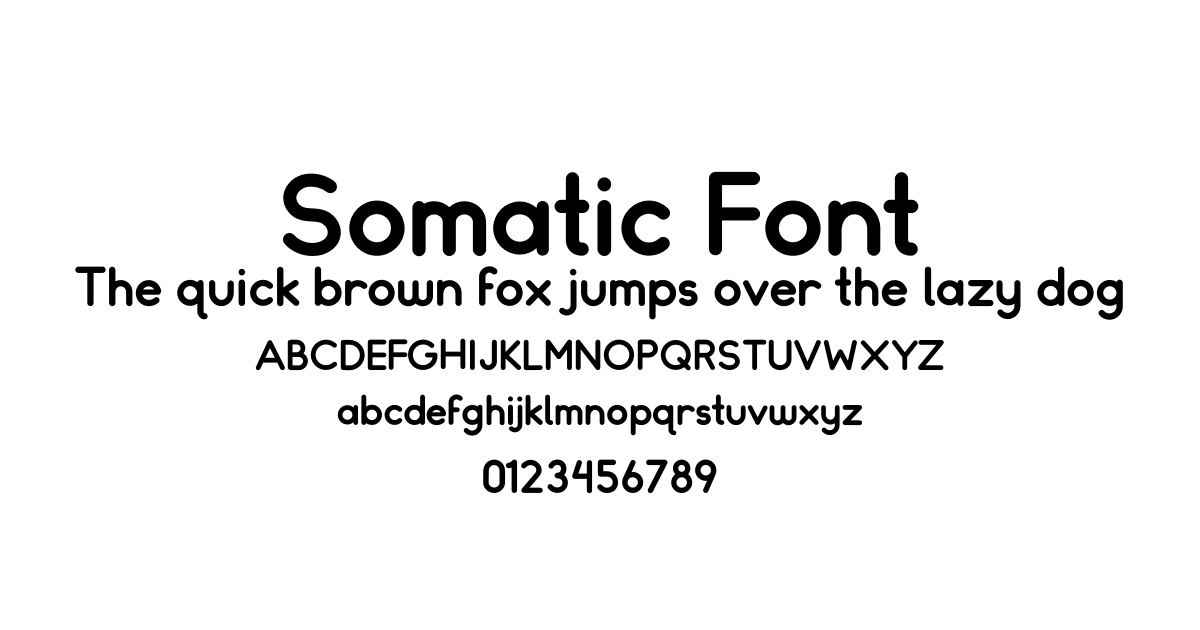 Somatic Font preview