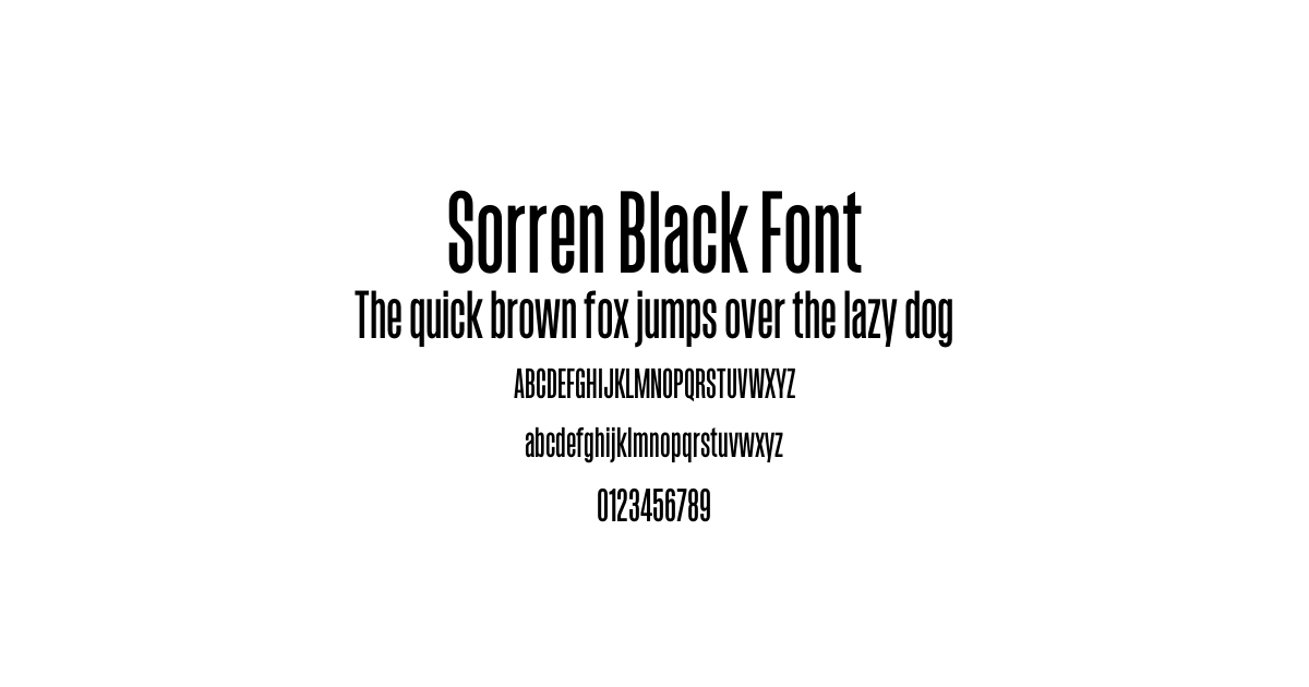 Sorren Black Font preview