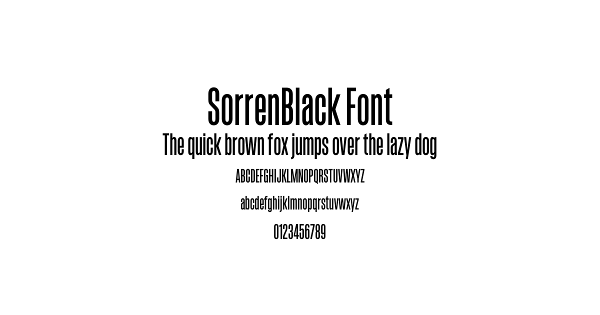 SorrenBlack Font font preview