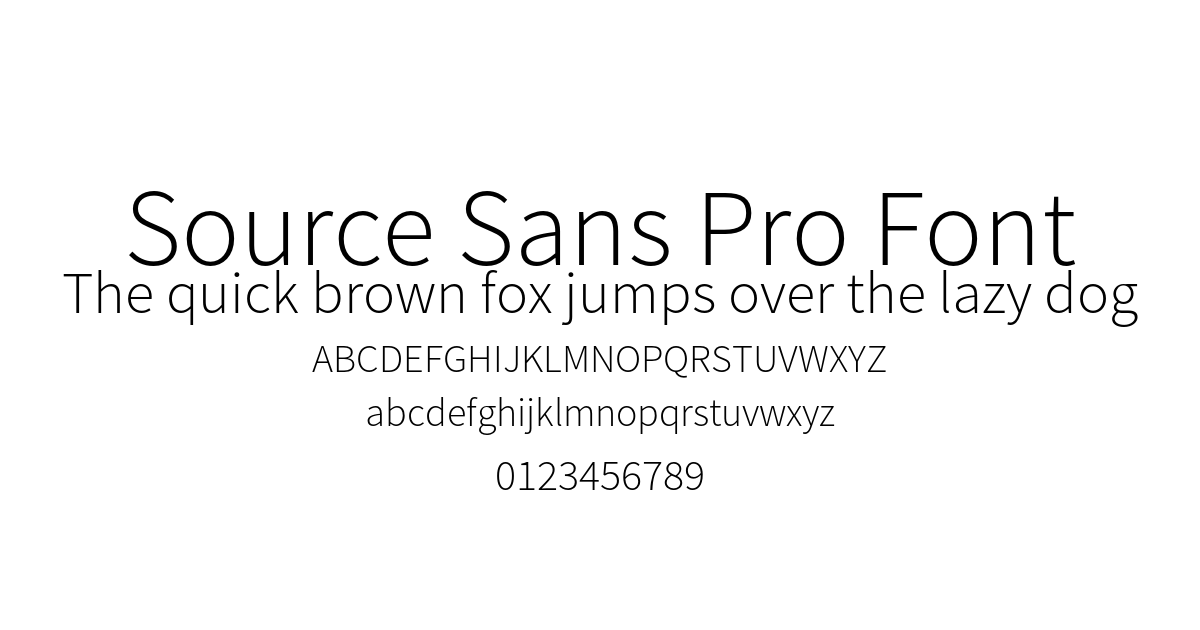 Source Sans Pro Font preview