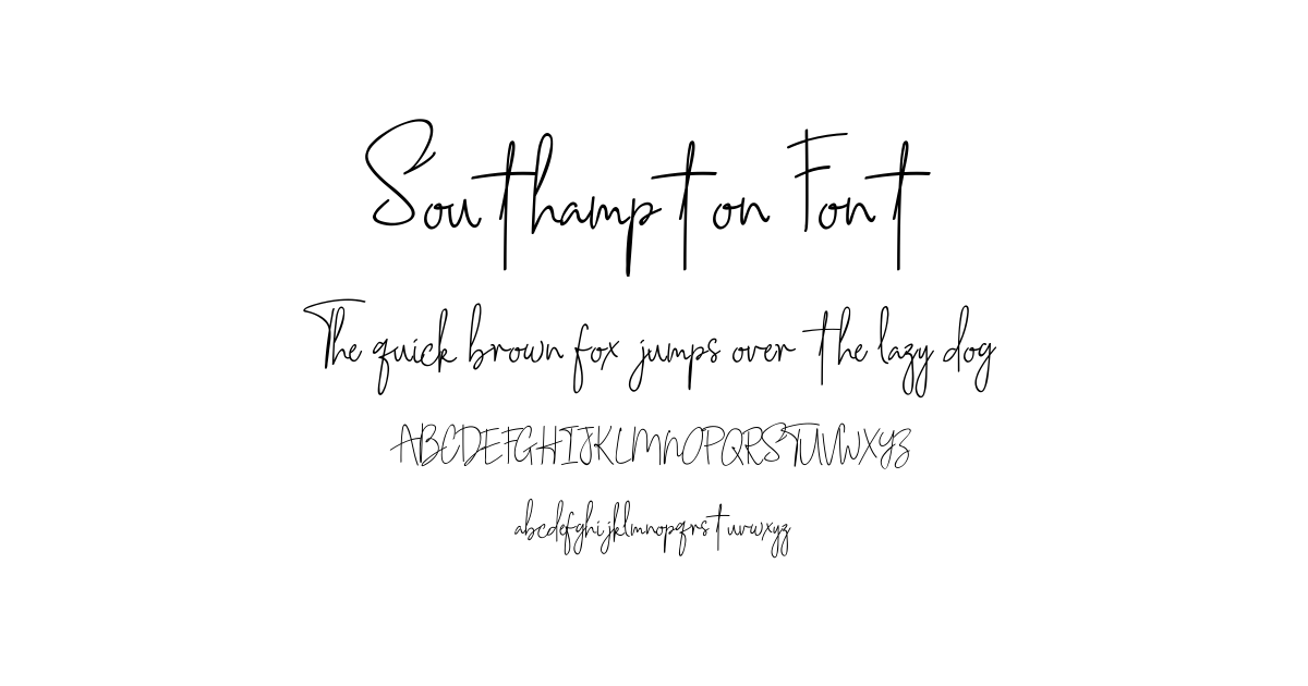 Southampton Font font preview