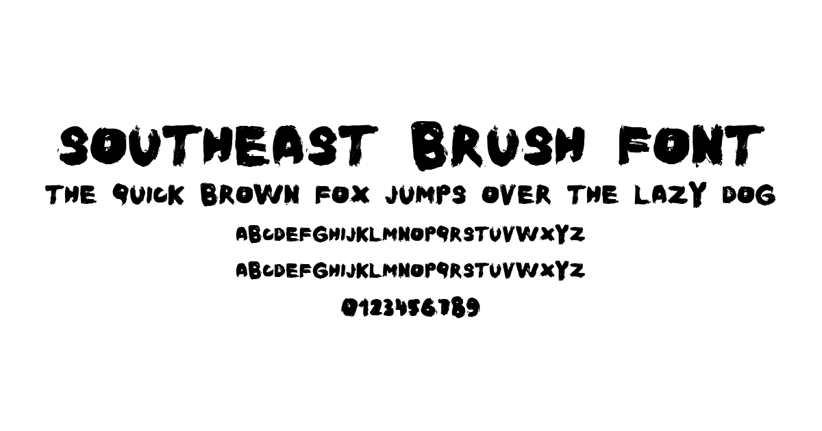Southeast Brush Font font preview