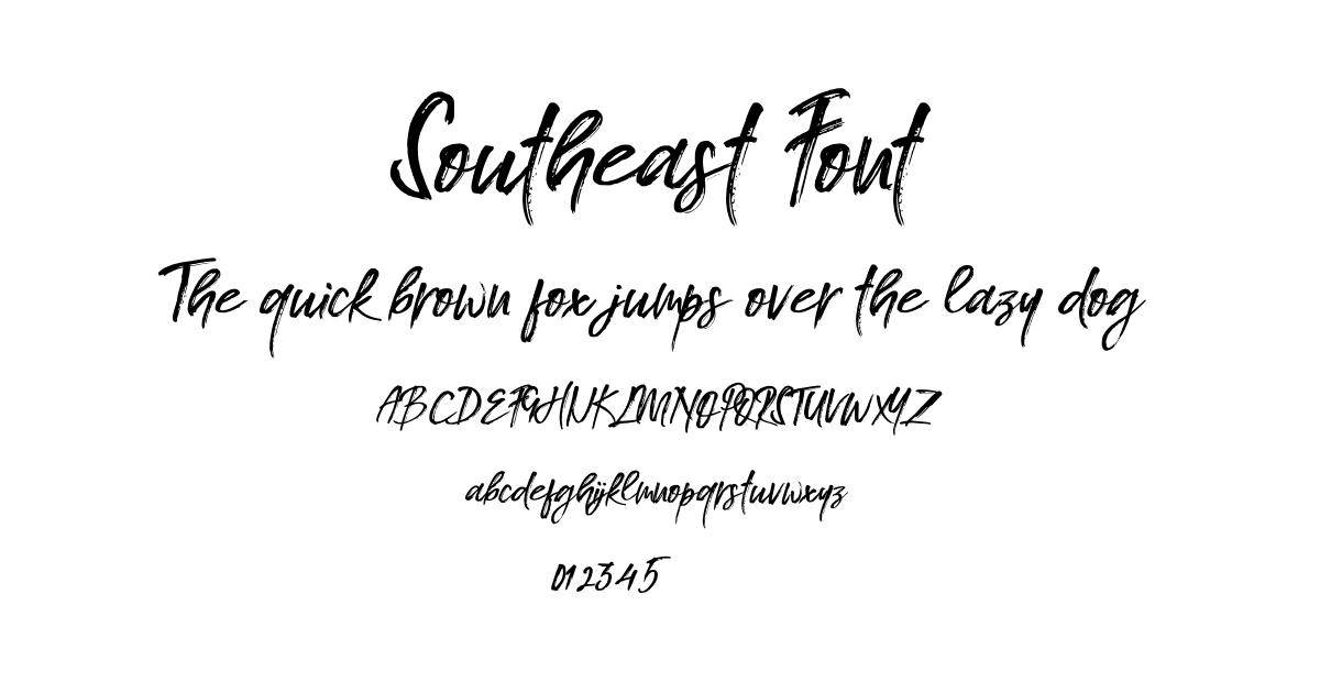 Southeast Font font preview