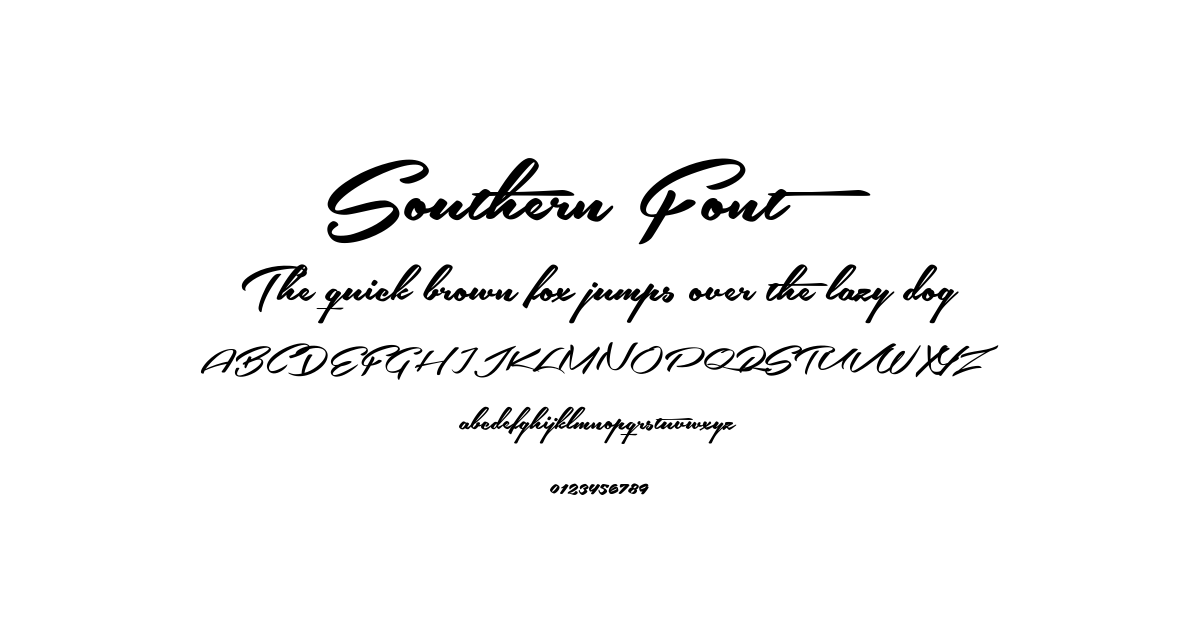Southern Font font preview