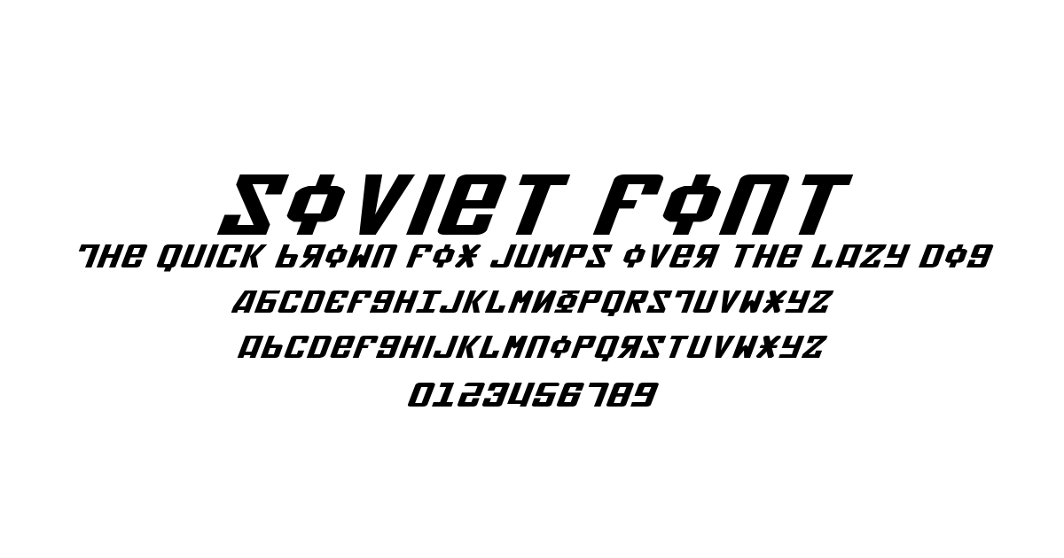 Soviet Font font preview