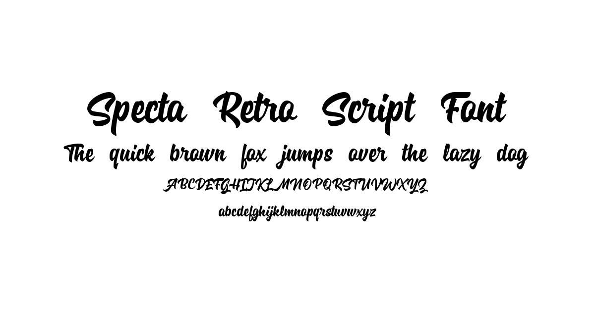 Specta Retro Script Font font preview
