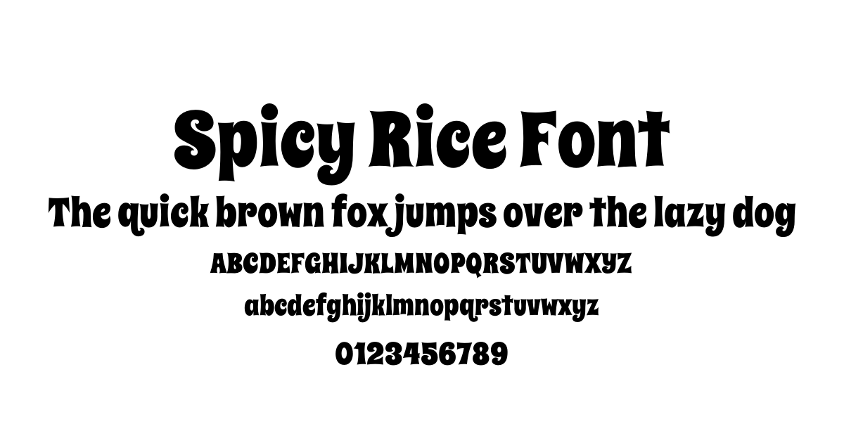 Spicy Rice Font preview