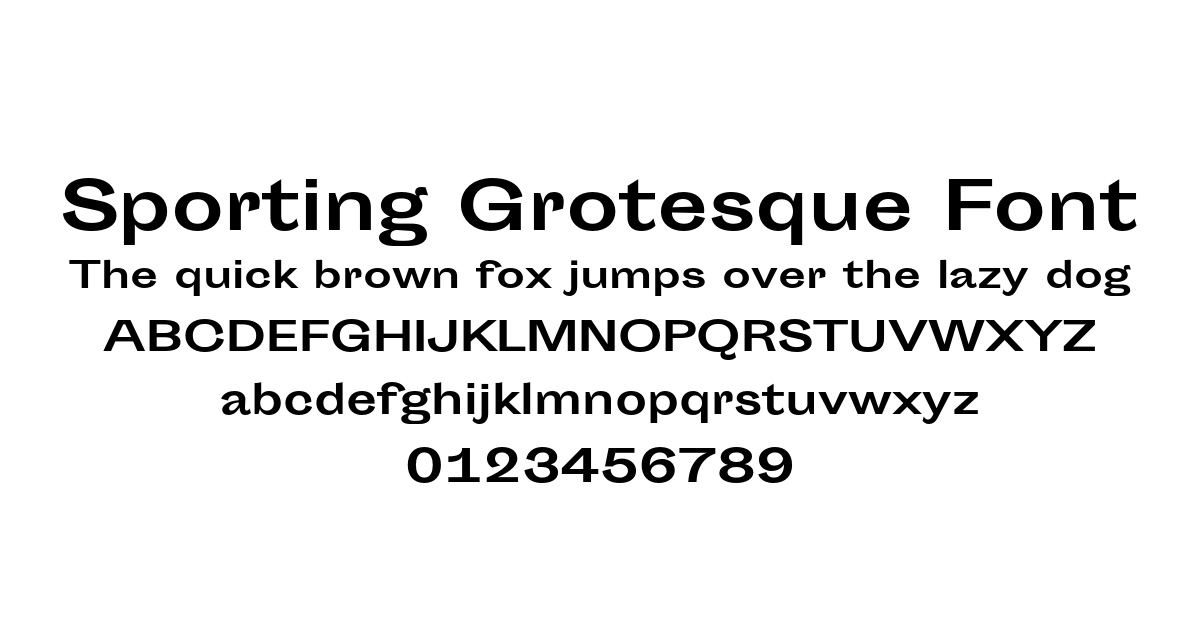 Sporting Grotesque Font font preview