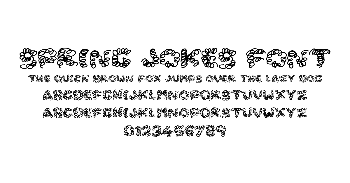 Spring Jokes Font preview
