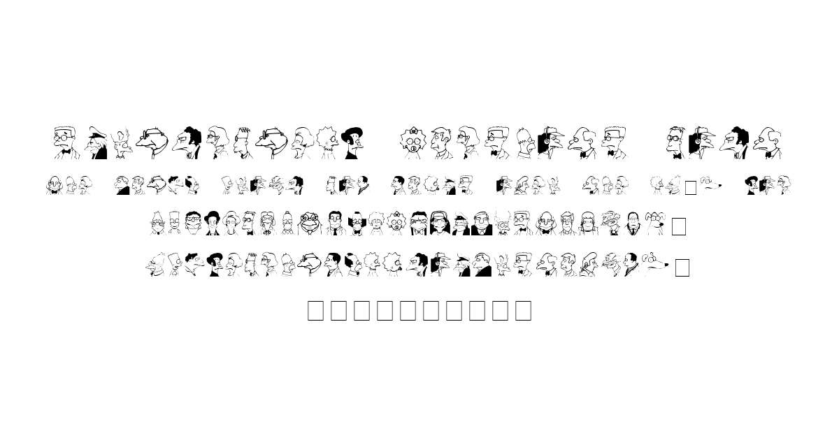 Springfield Mugshots Font font preview