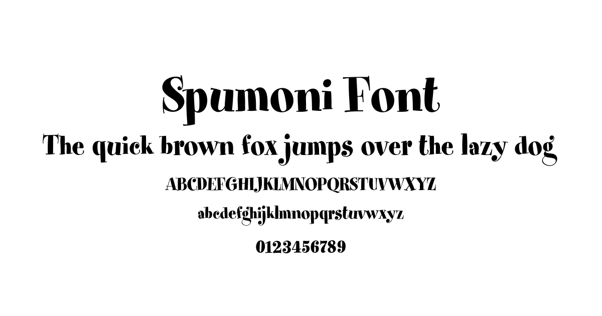Spumoni Font preview