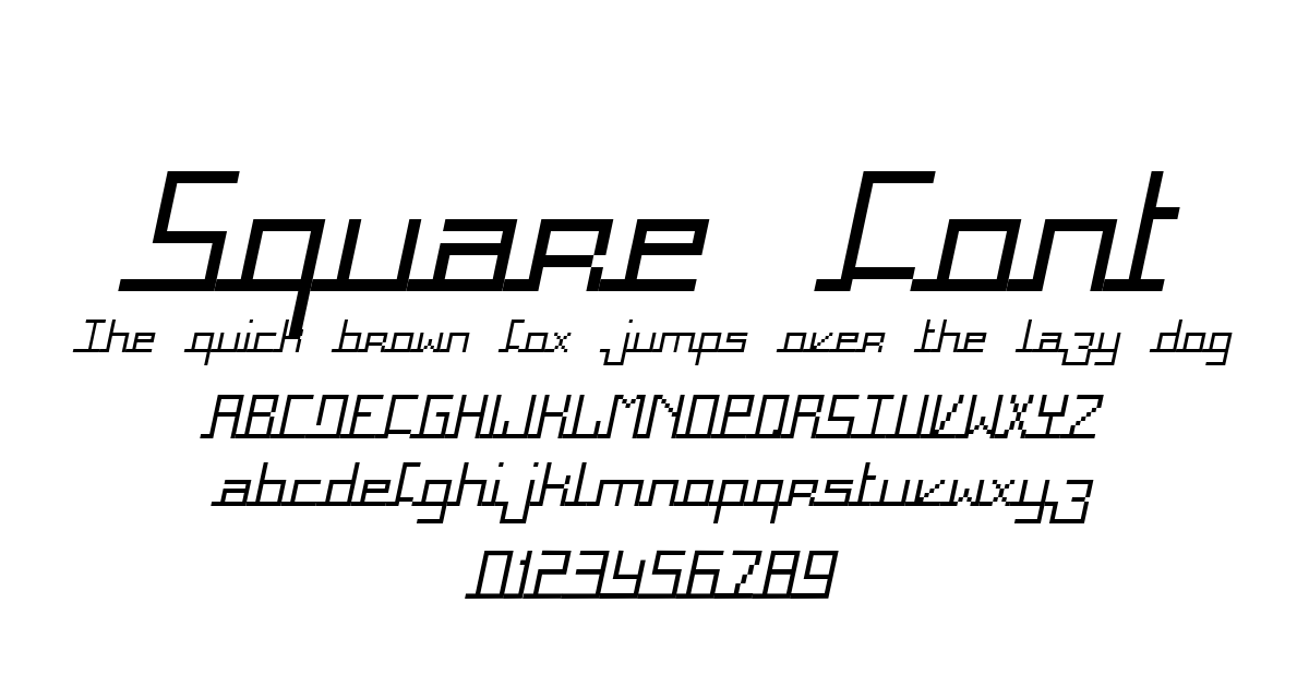 Square Font preview