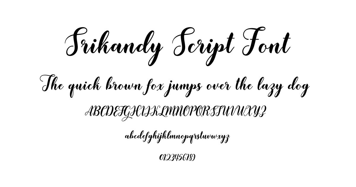 Srikandy Script Font font preview
