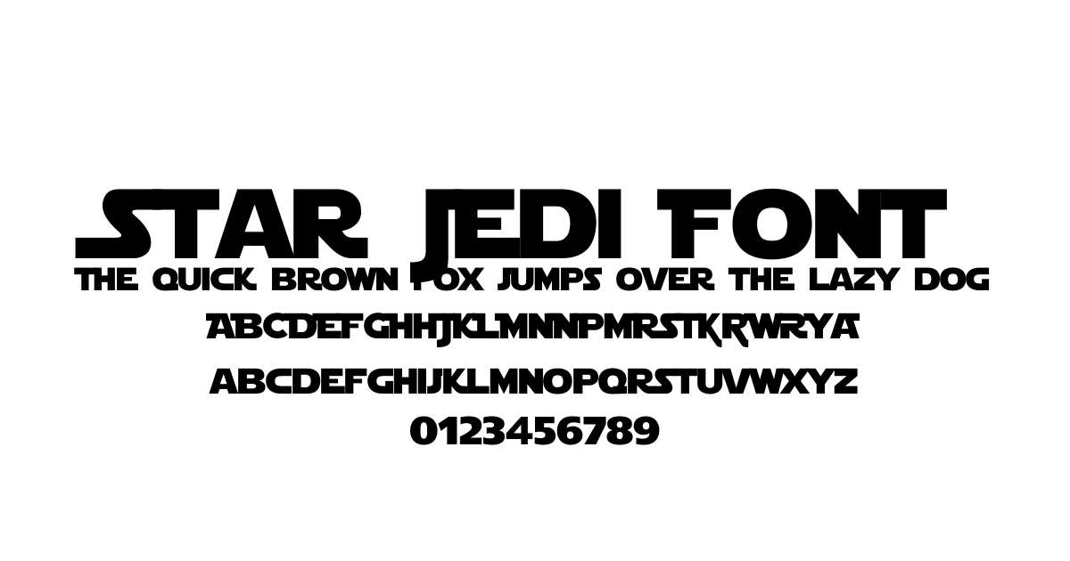 Star Jedi Font preview