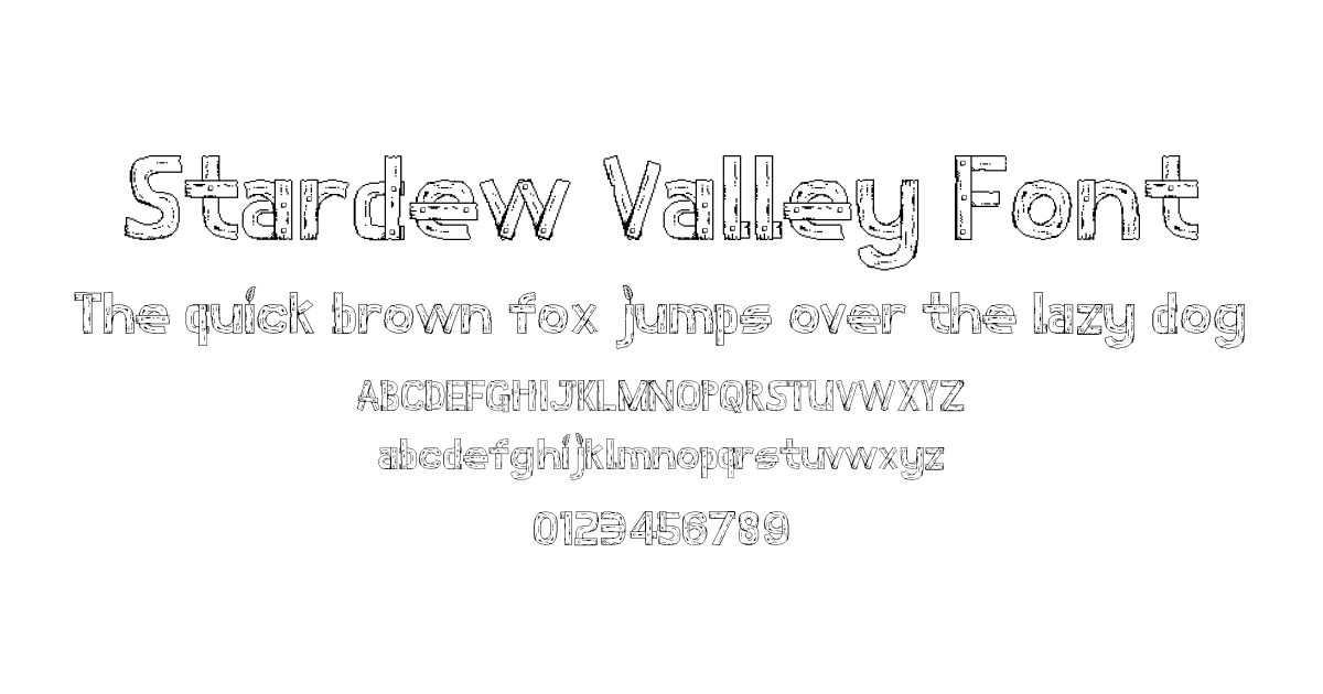 Stardew Valley Font font preview