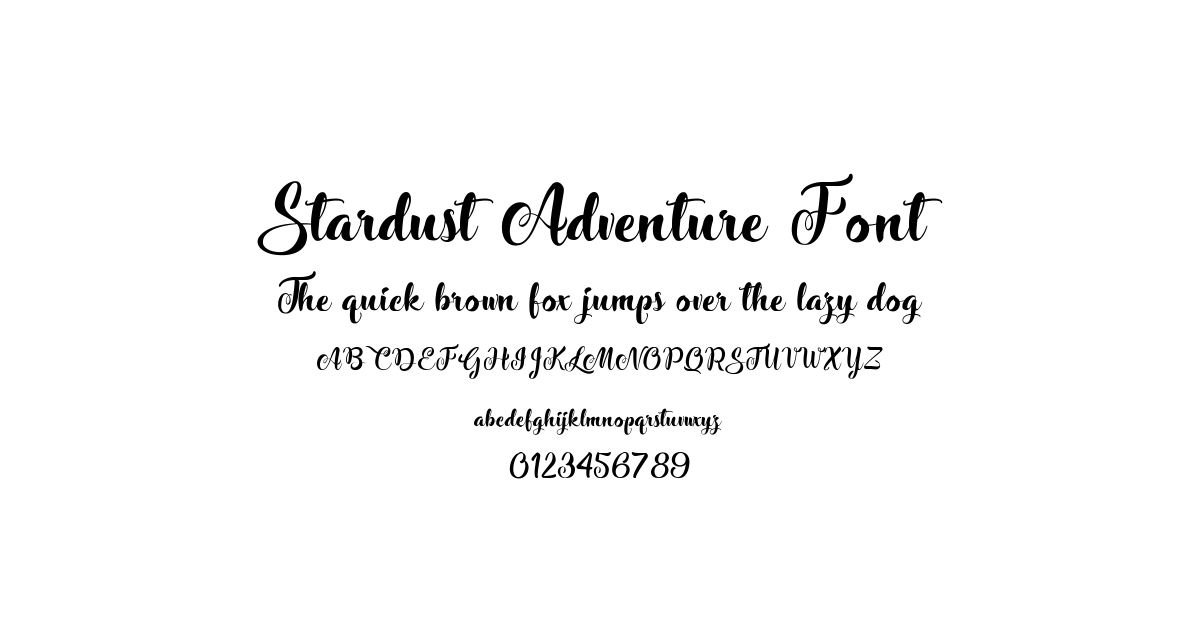 Stardust Adventure Font font preview
