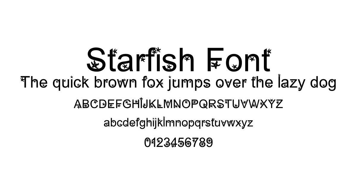 Starfish Font font preview