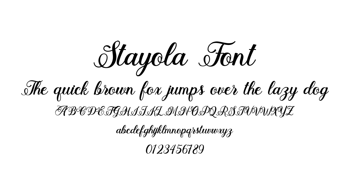 Stayola Font preview