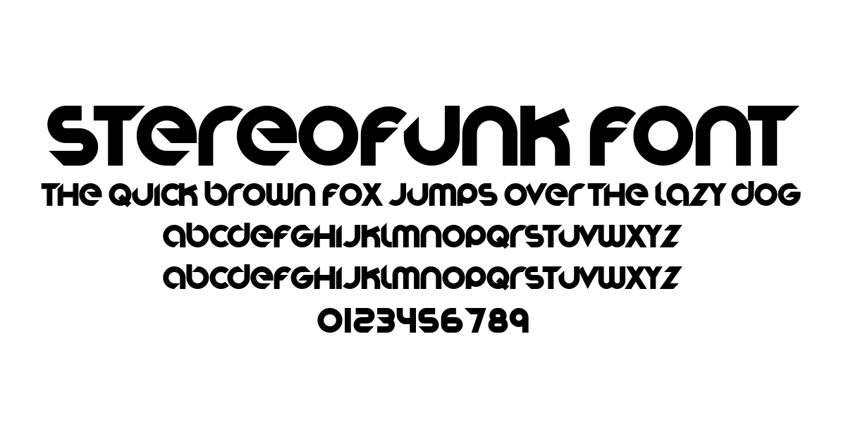 Stereofunk Font font preview