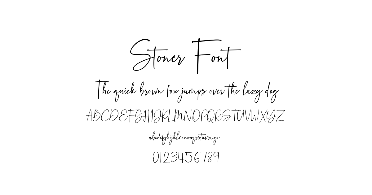 Stoner Font font preview