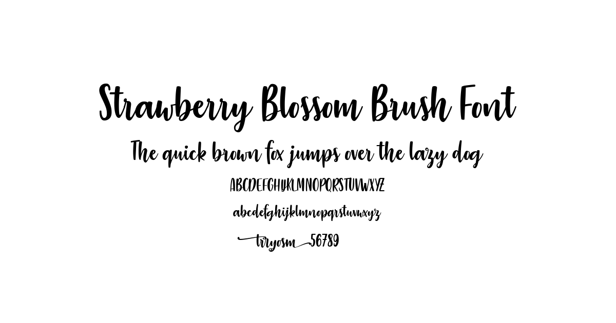 Strawberry Blossom Brush Font preview