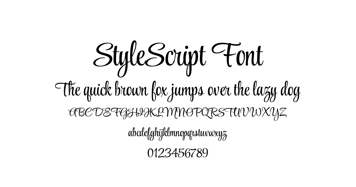 StyleScript Font preview