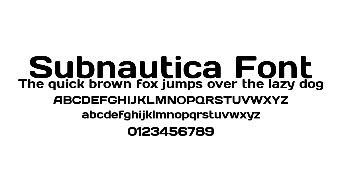 Subnautica Font preview