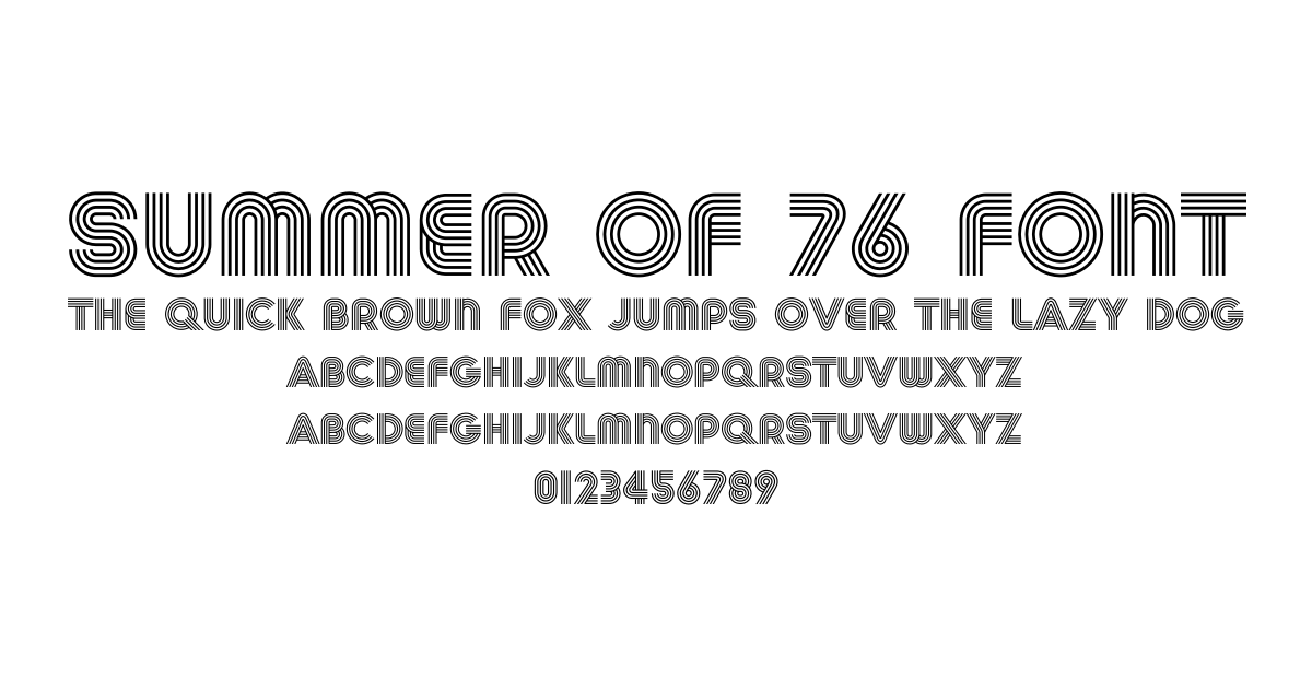Summer of 76 Font preview