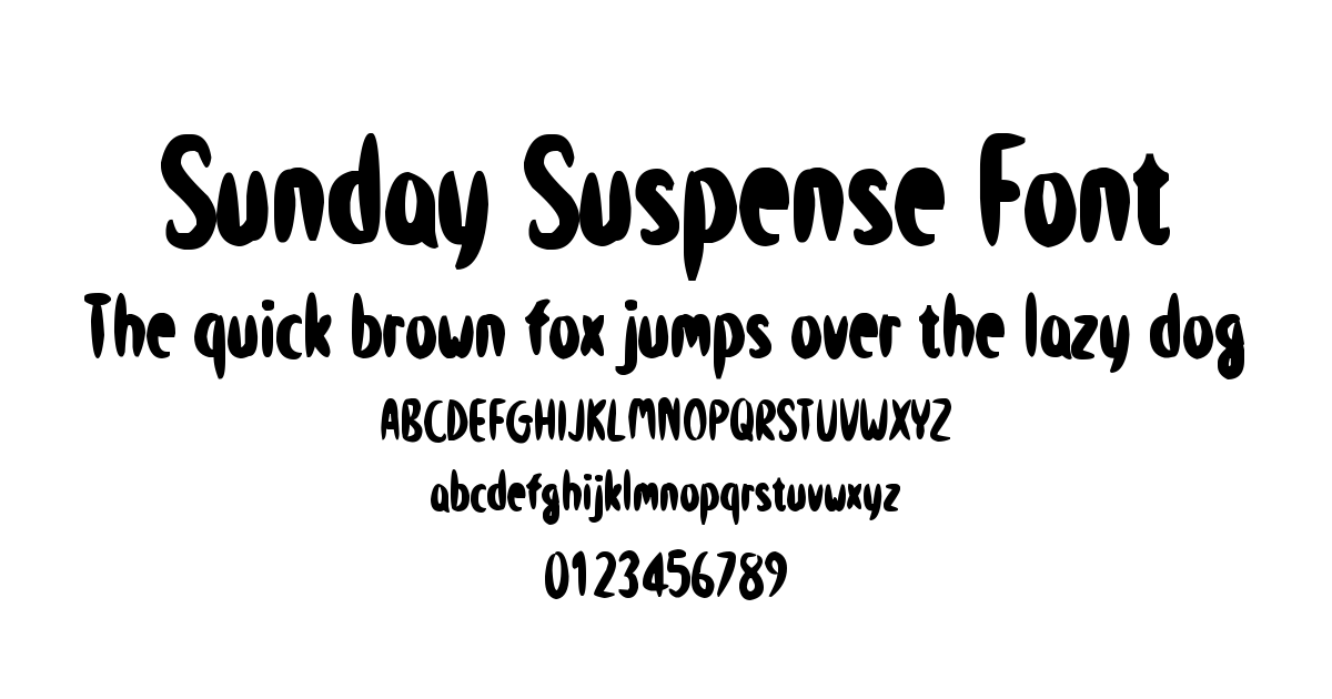 Sunday Suspense Font preview
