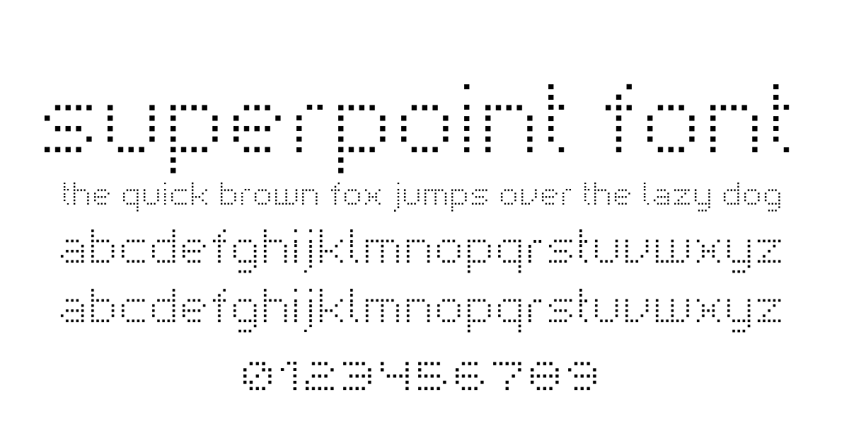Superpoint Font font preview