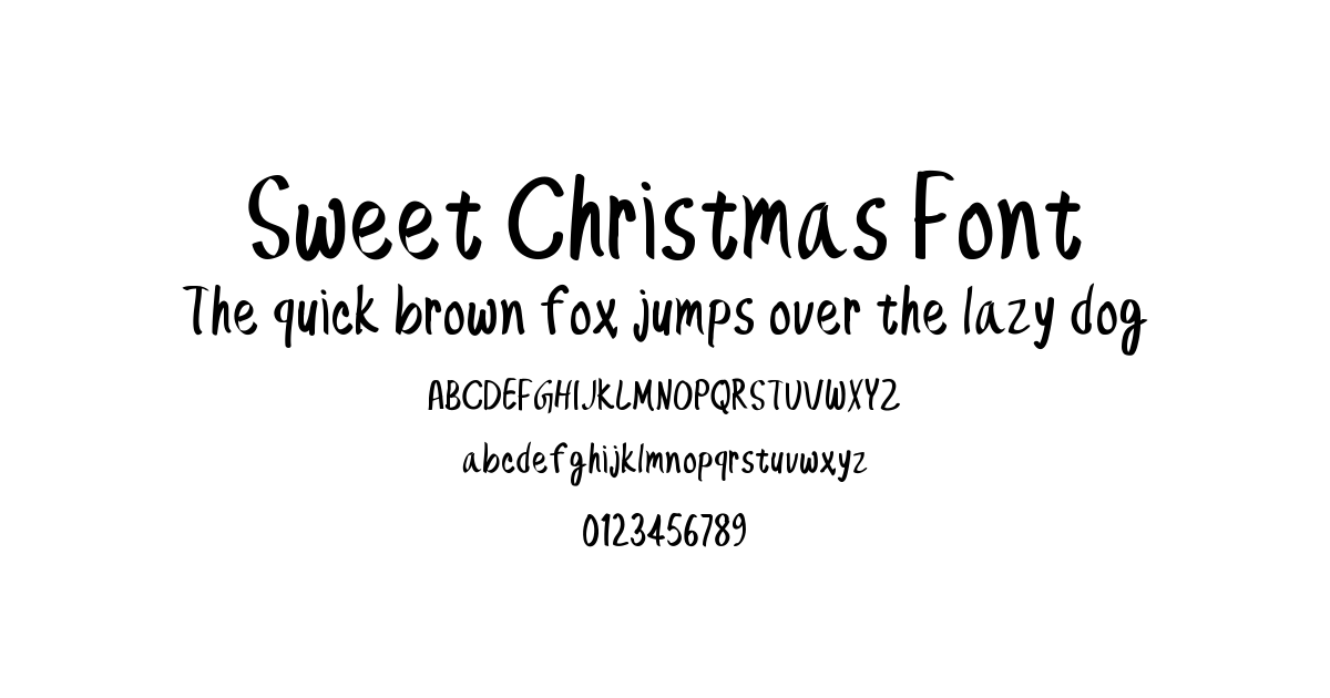 Sweet Christmas Font font preview