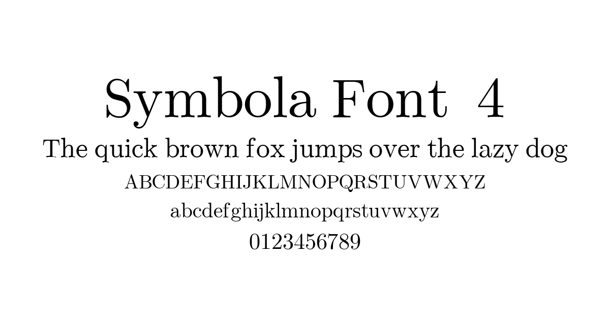 Symbola Font  4 preview